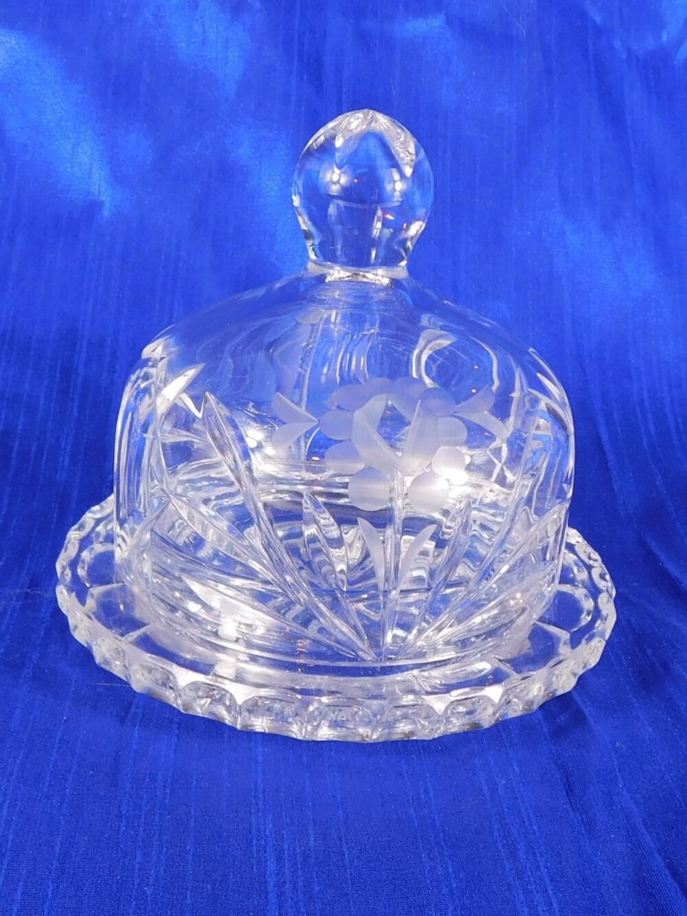 Cut Glass Covered Butter Dish # 27814